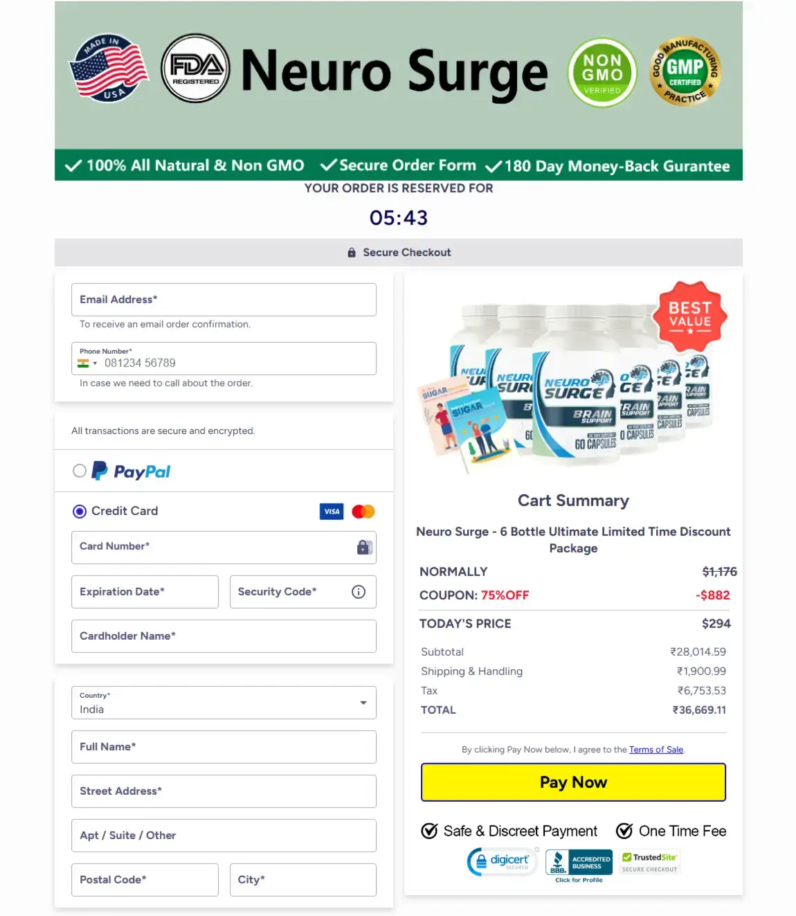 Neuro Surge official website buy order